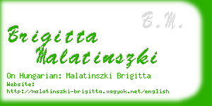 brigitta malatinszki business card